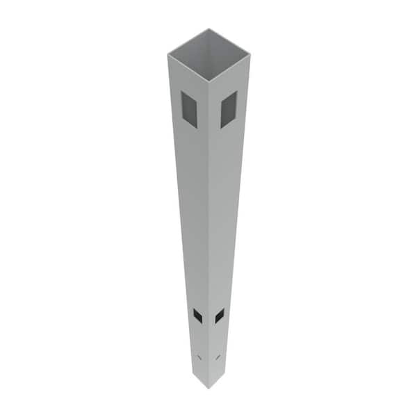 Barrette Outdoor Living Ohio 5 in. x 5 in. x 84 in. Gray Vinyl Fence Corner Post