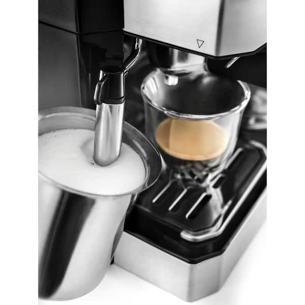 DeLonghi All-In-One 10-Cup Stainless Steel Espresso Machine and Drip Coffee  Maker BCO430T - The Home Depot