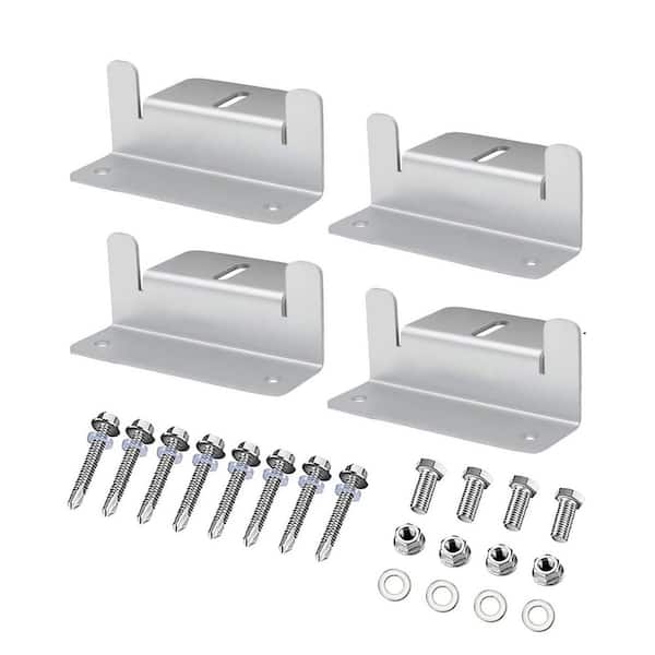 4-Pack Solar Panel Z Mounting Brackets Lightweight, Corrosion-Free Aluminum for RVs, Boats, Walls & Off-Grid Roofs