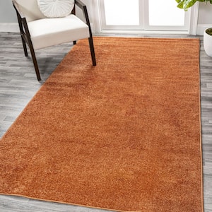 Haze Solid Low-Pile Orange 3 x 5 Area Rug