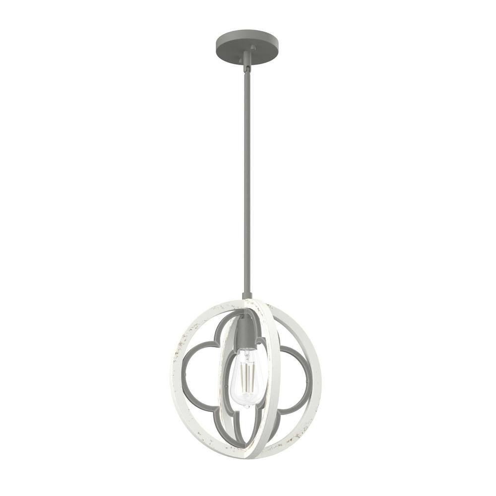 White Aluminum Mini Globe Pendant Light with LED