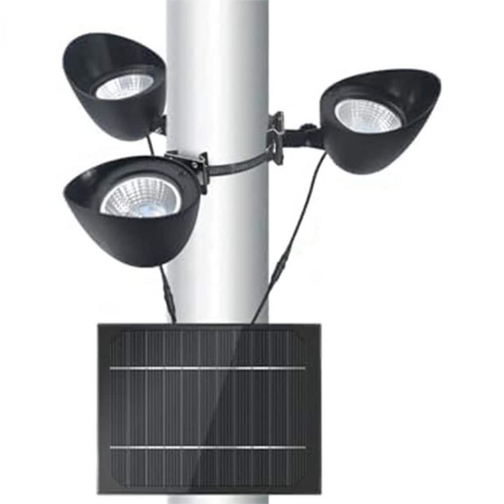 Oyezvary Adjustable Aluminum Solar Flag Pole Light Mini 120X