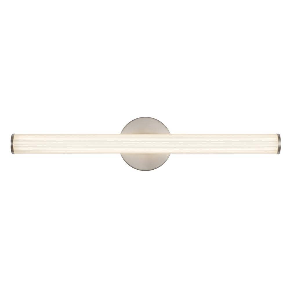 Vire 24-in Brushed Nickel dimmable LED Wall/Vanity Light with Ribbed Opal Diffuser price history on PriceWatchPro