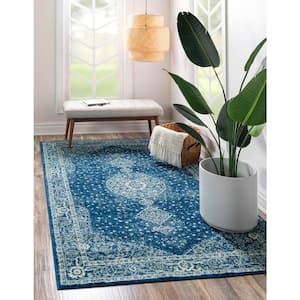 Bromley Midnight Navy Blue 2 ft. x 3 ft. Area Rug