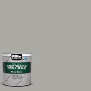 1 qt. #6694 Silver Gray Solid Color Waterproofing Exterior Wood Stain and Sealer