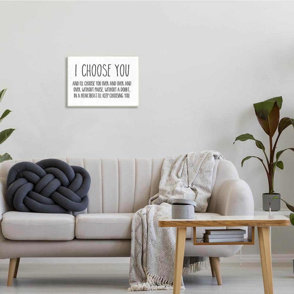 Romantic White MDF Wood Typography Wall Art 19 x 13