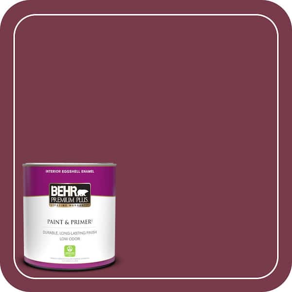 BEHR PREMIUM PLUS 1 qt. #BIC-51 July Ruby Eggshell Enamel Low Odor Interior Paint & Primer