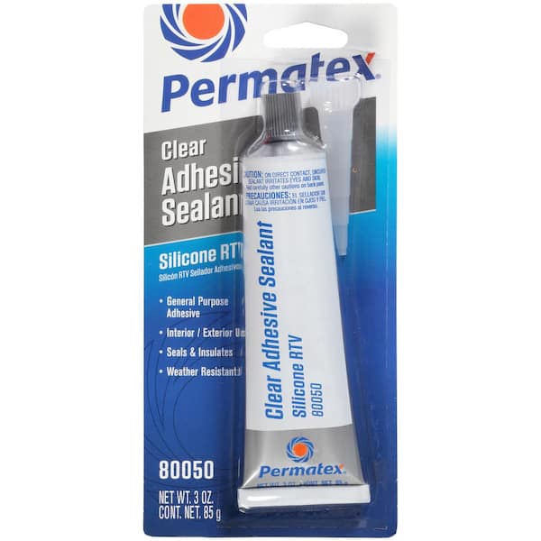 Permatex 3 oz. Clear Silicone Adhesive Sealant 75151 - The Home Depot