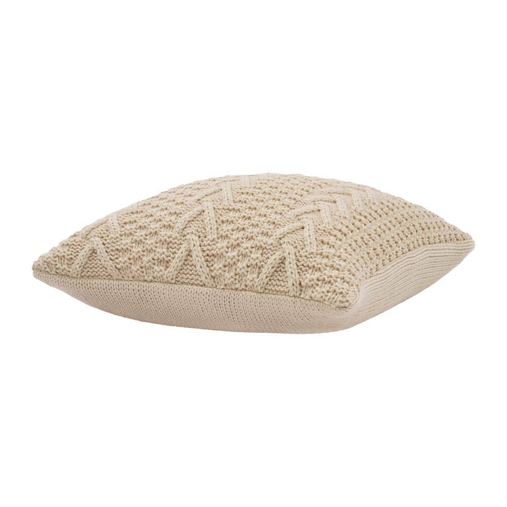 Evergrace 20"x20" Chunky Sweater Knit Square Throw Pillow