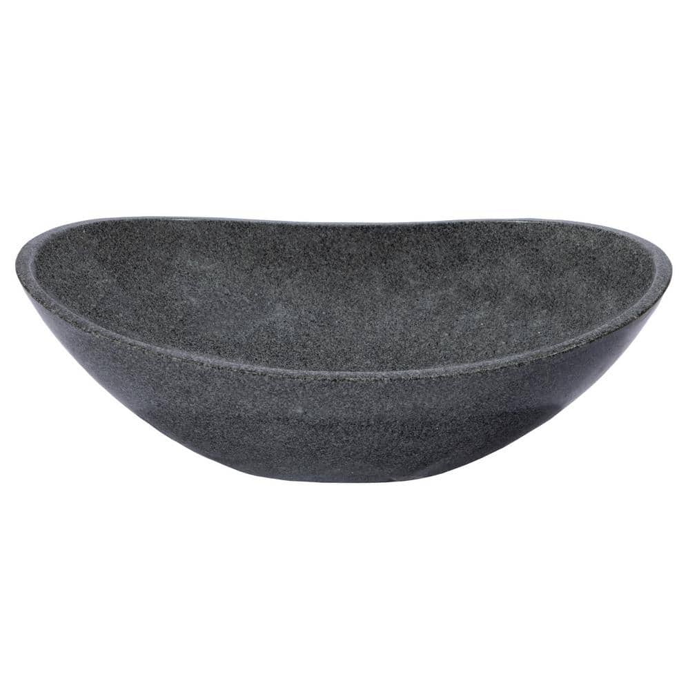 Sesame Gray Granite 20'' Canoe Vessel Sink