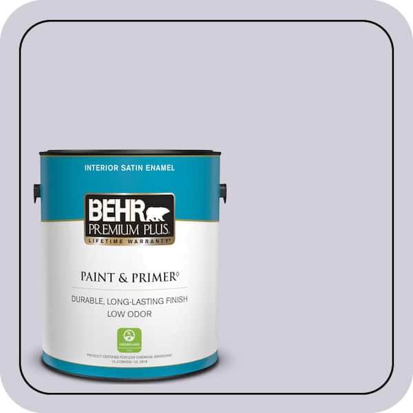 BEHR PREMIUM PLUS 1 gal. #660E-2 Purple Essence Satin Enamel Low Odor Interior Paint & Primer