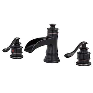 8 in. Widespread 2-Handle Bathroom Faucet in Spot Resist Oil Rubbed Bronze