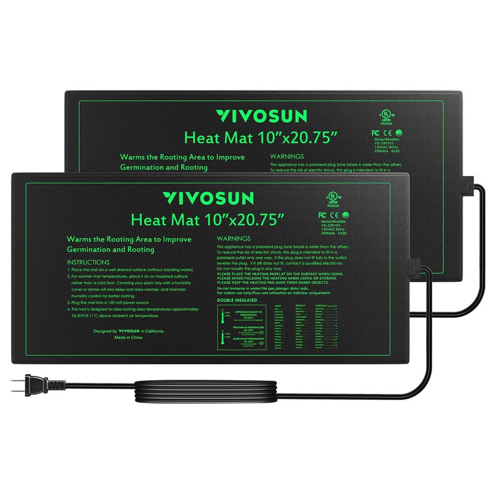 10 in. x 20.75 in. Durable Waterproof Seedling Heat Mat (2-Pack) price history on PriceWatchPro