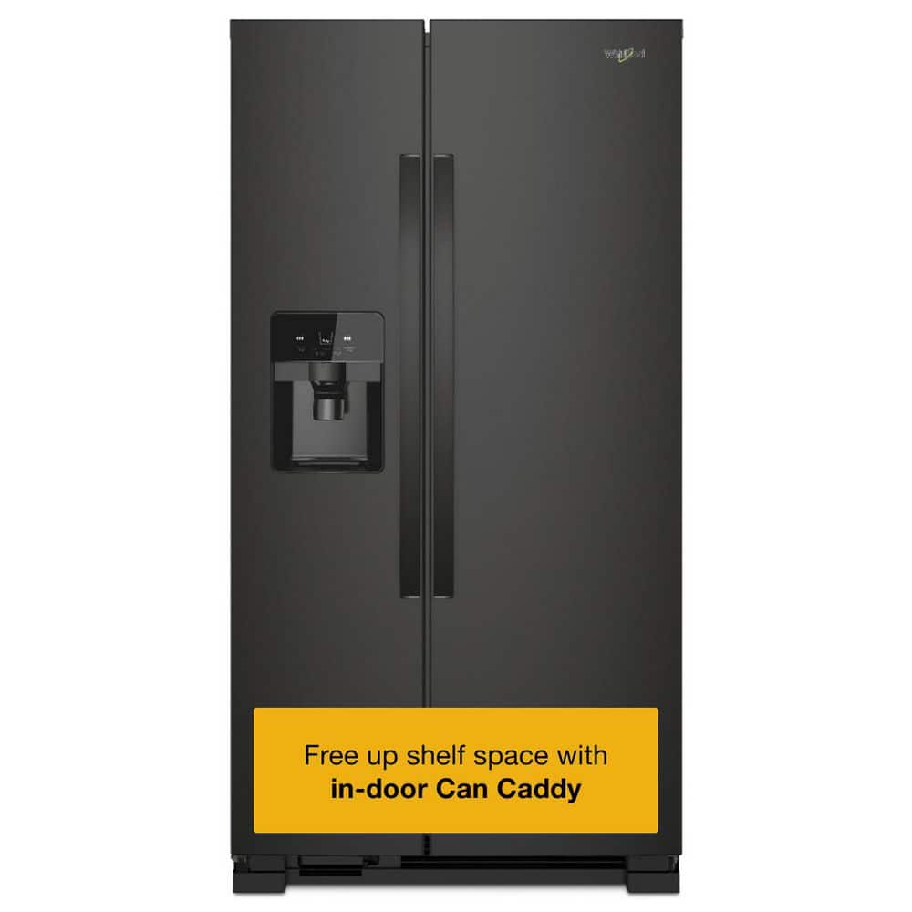 Whirlpool 21.4 cu. ft. Side by Side Refrigerator in Black