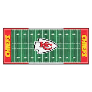 Kansas City Chiefs 3 ft. x 6 ft. Football Field Rug Runner Rug