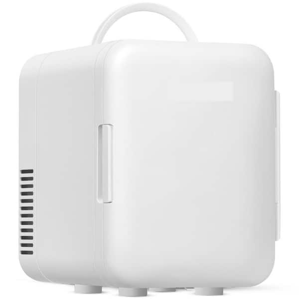 Gymax 4 Liter Compact Fridge Mini Cooler & Warmer Portable Refrigerator White