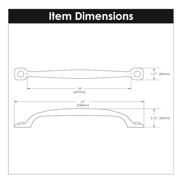 HICKORY HARDWARE Refined Rustic 8-13/16 in. (224 mm) Rustic Iron