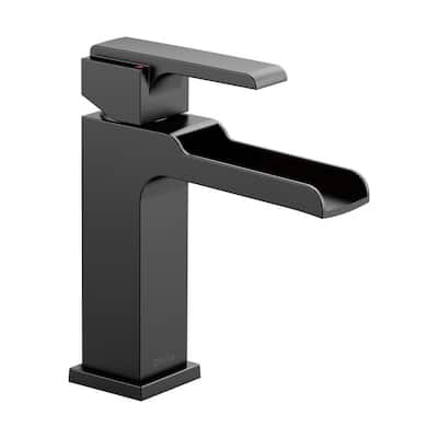 Ara Single Hole Single-Handle Bathroom Faucet Channel Spout in Matte Black