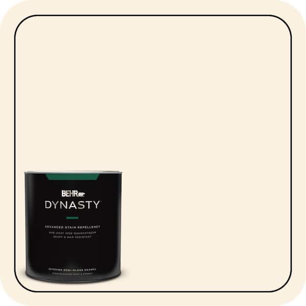 BEHR DYNASTY 1 qt. #PWN-13 Fine Porcelain Semi-Gloss Enamel Interior Stain-Blocking Paint & Primer