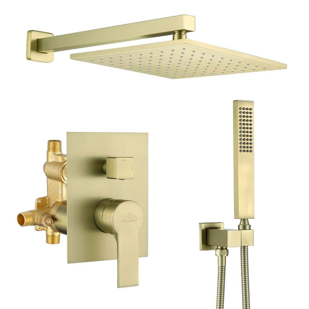 Casainc 1 Spray Patterns 2 66 Gpm 10 In Wall Mounted Dual Shower Heads