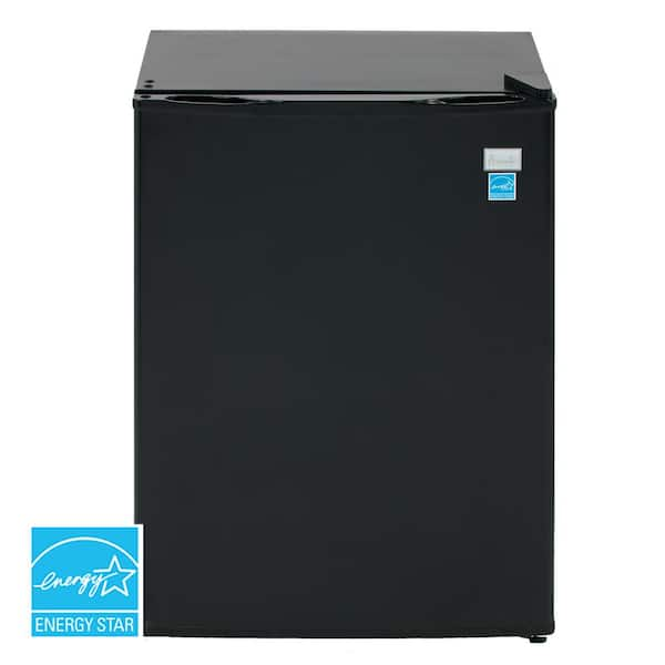 Avanti 2 4 Cu Ft Compact Mini Fridge With Freezer In Black RM24T1B   Black Avanti Mini Fridges Rm24t1b 64 600 