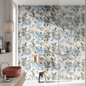 Parete Fiori Grey 23-1/2 in. x 47 in. Porcelain Floor and Wall Tile (23.1 sq. ft./Case)