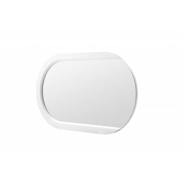 HomeRoots Danielle 2 in. x 53 in. Classic Irregular Framed White Vanity Mirror