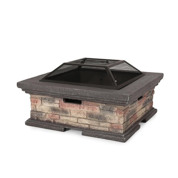 Noble House Ehlen 29 in. Stone Wood Burning Fire Pit