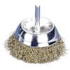 Circular brass coated cup wire brush for angle grinder, ø100mm MCL100BR