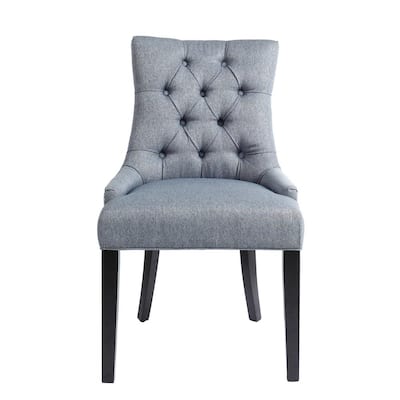 22 in. Gray American Style Dinng Chair (Set of 2)