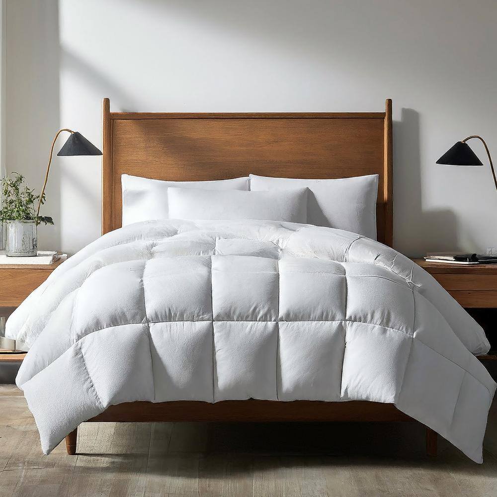 Full/Queen White Cotton Goose Down Bedspread