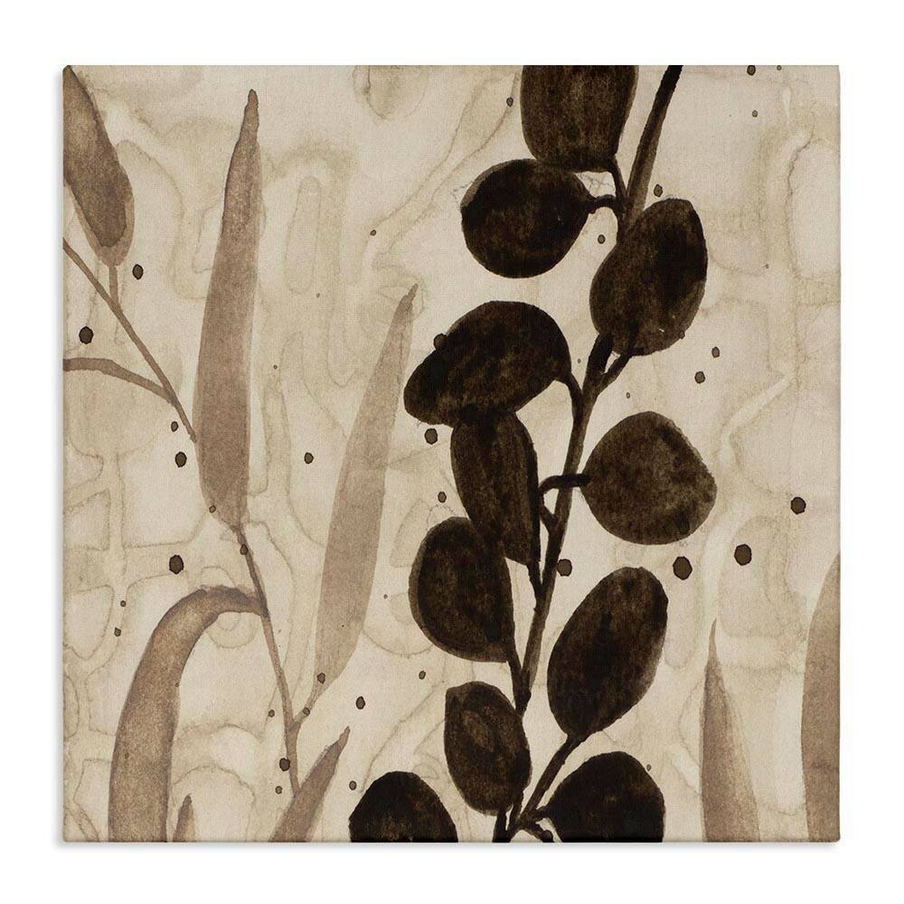 Asymmetrical Natural Leaves by Krinlox Unframed Nature Graphic Art Print 36 in. x 7 in. price history on PriceWatchPro