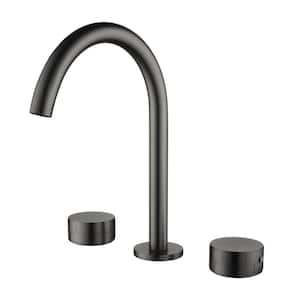 8 in. Widespread 2-Handle Bathroom Faucet in Gunmetal Gray