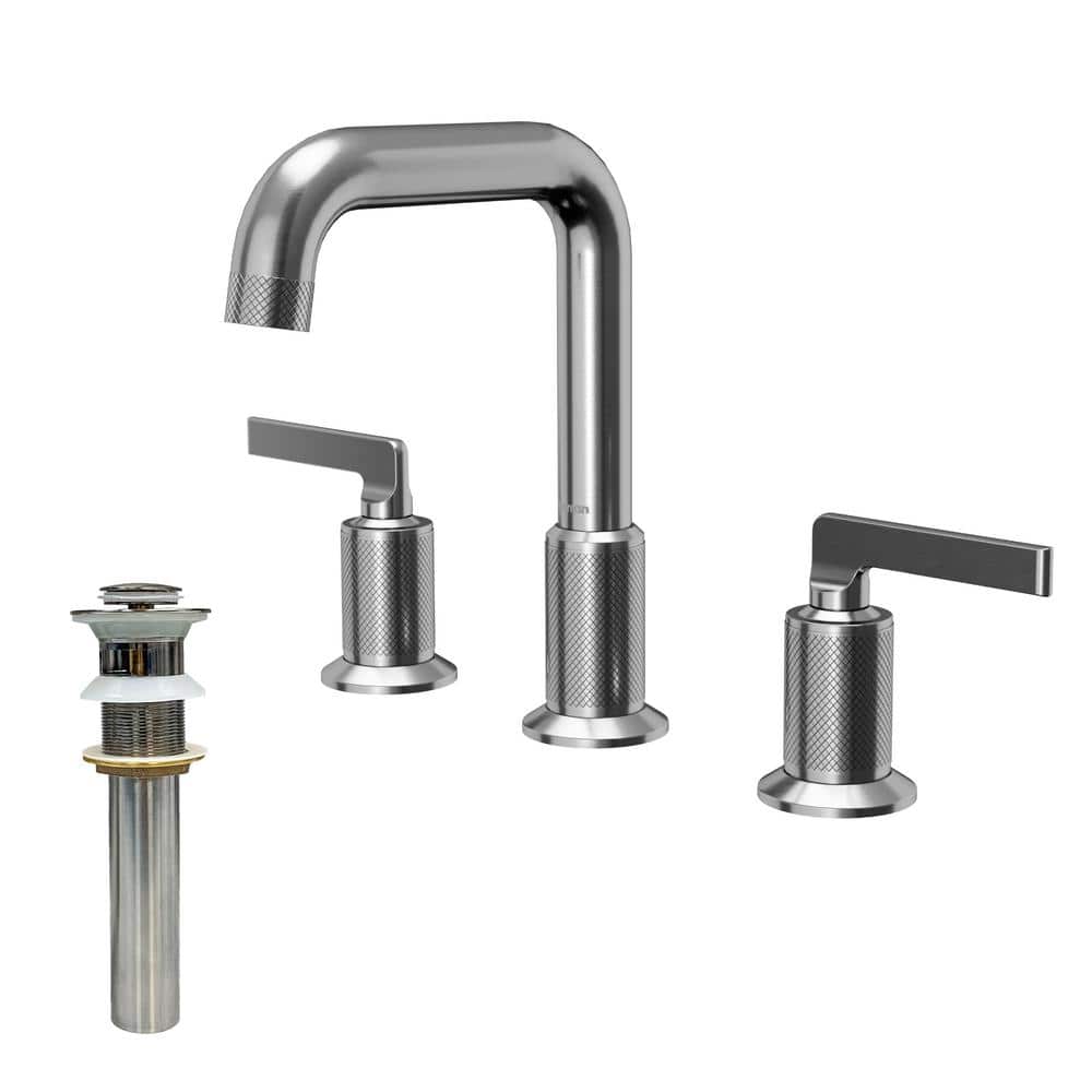 Gillingham Widespread 2-Handle Three Hole Bathroom Faucet with Matching Pop-up Drain in Stainless Steel price history on PriceWatchPro