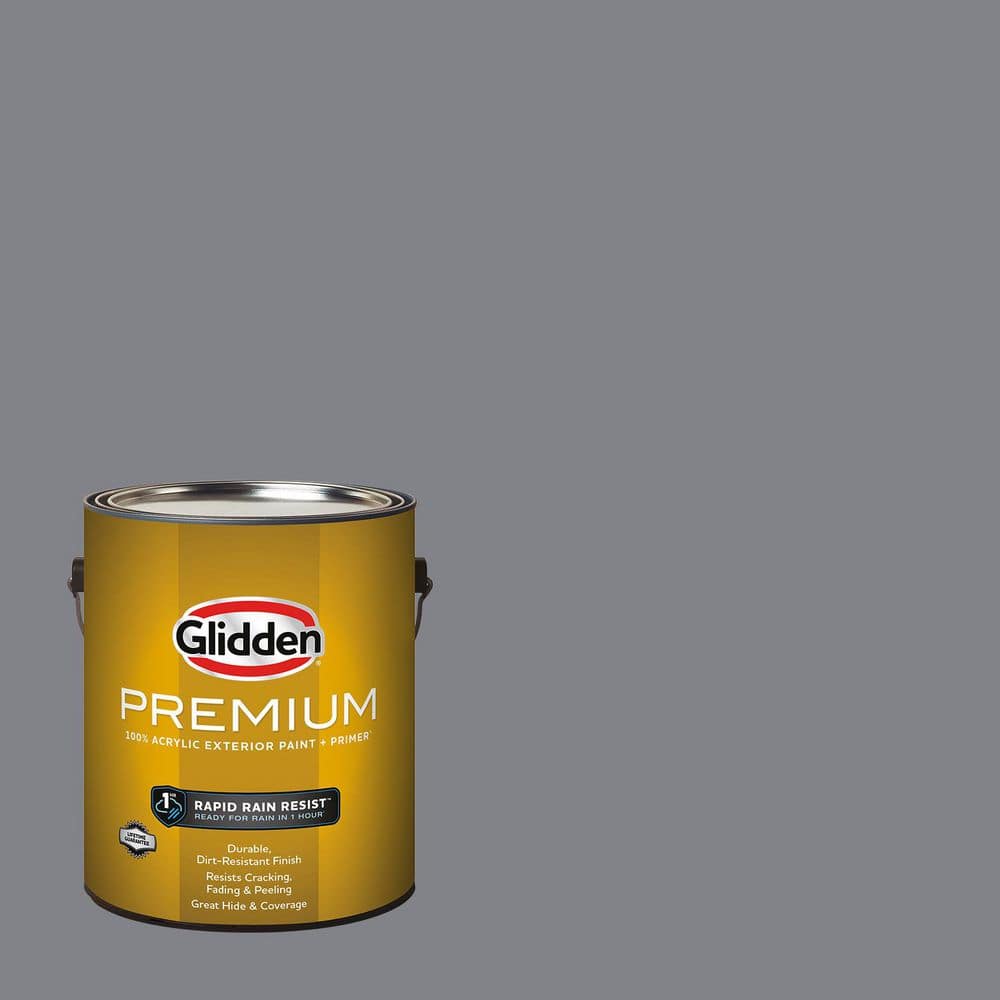 Glidden Premium 1 gal. PPG1013-5 Victorian Pewter Flat Exterior