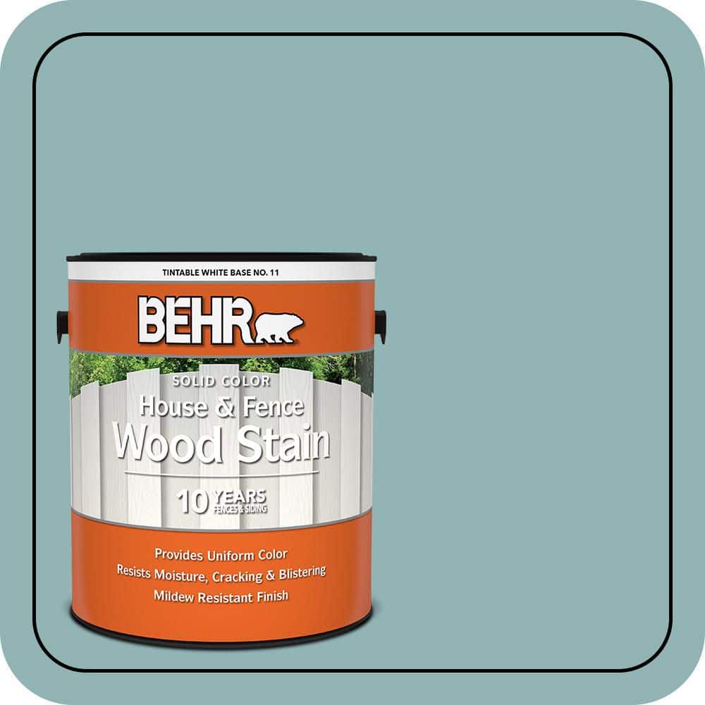 BEHR 1 gal. #BIC-24 Artful Aqua Solid Color House and Fence