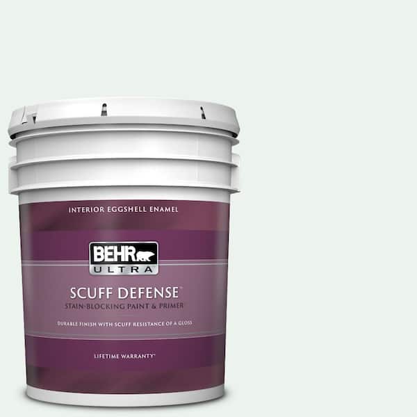 BEHR ULTRA 5 gal. #W-D-500 Cascade White Extra Durable Eggshell Enamel Interior Paint & Primer