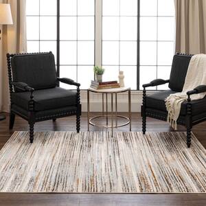 Banner Multi 2 ft. x 2 ft. 11 in.Modern Contemporary Abstract Striped Area Rug