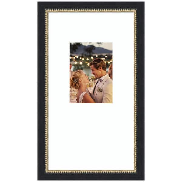 Belmont 10 x 18 Matted to 5 x 7 Black Wood Picture Frame