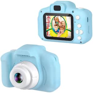 Kids Digital Camera 1080p Color Display Micro SD Slot (32GB SD Card Included) Perfect Gift for Children (Blue)