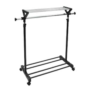 Black Metal Clothes Rack 17 in. W x 70 in. H