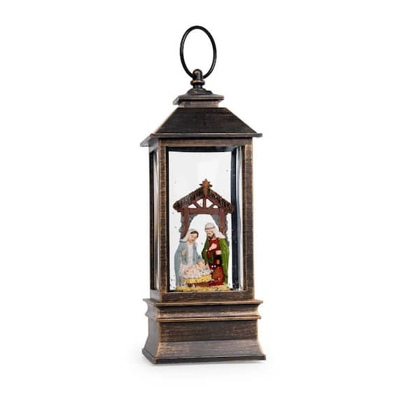 Nativity Musical Snow Globe 10 in. x 5 in. Blacks Lantern