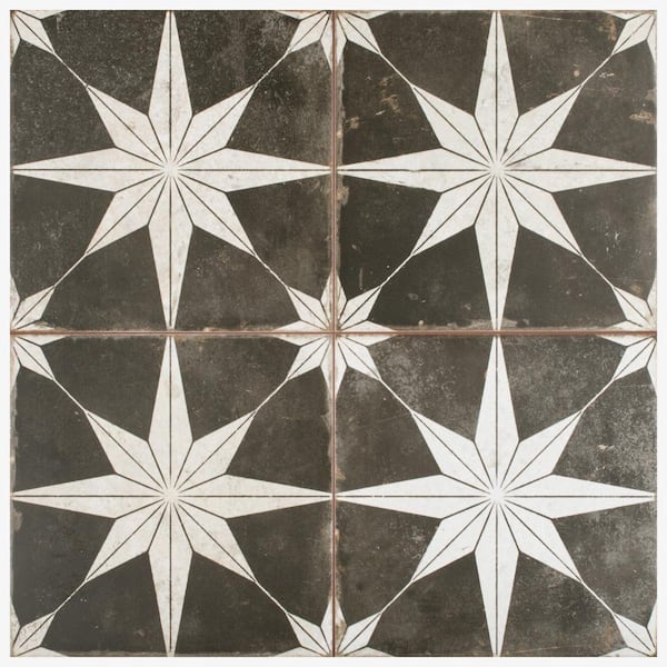 Merola Tile Kings Star Night 17-5/8 in. x 17-5/8 in. Ceramic Floor
