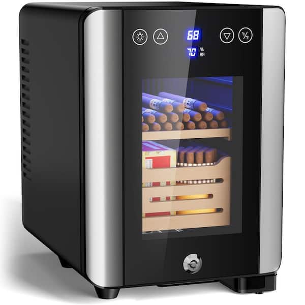 Mojgar Humidors, Cigar Humidor 8L Cigar Humidor Cabinet for 100 Count Cigar with Cooli temperaturet Wine Chiller