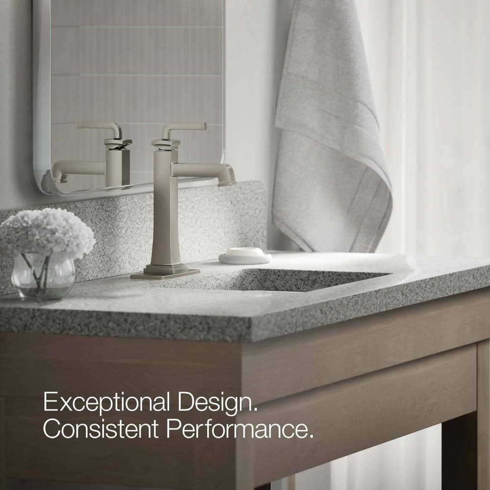 Elegant Riff Tall Single-Handle 11.38" Bathroom Faucet in Vibrant Brushed Nickel