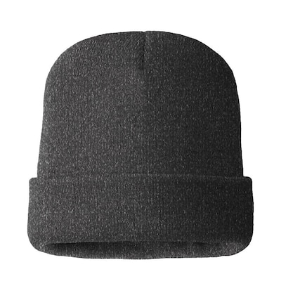 Men's 100% Acrylic Charcoal Grey Color Hat 40 g 3M Thinsulate Lined 4-Layers Knitted