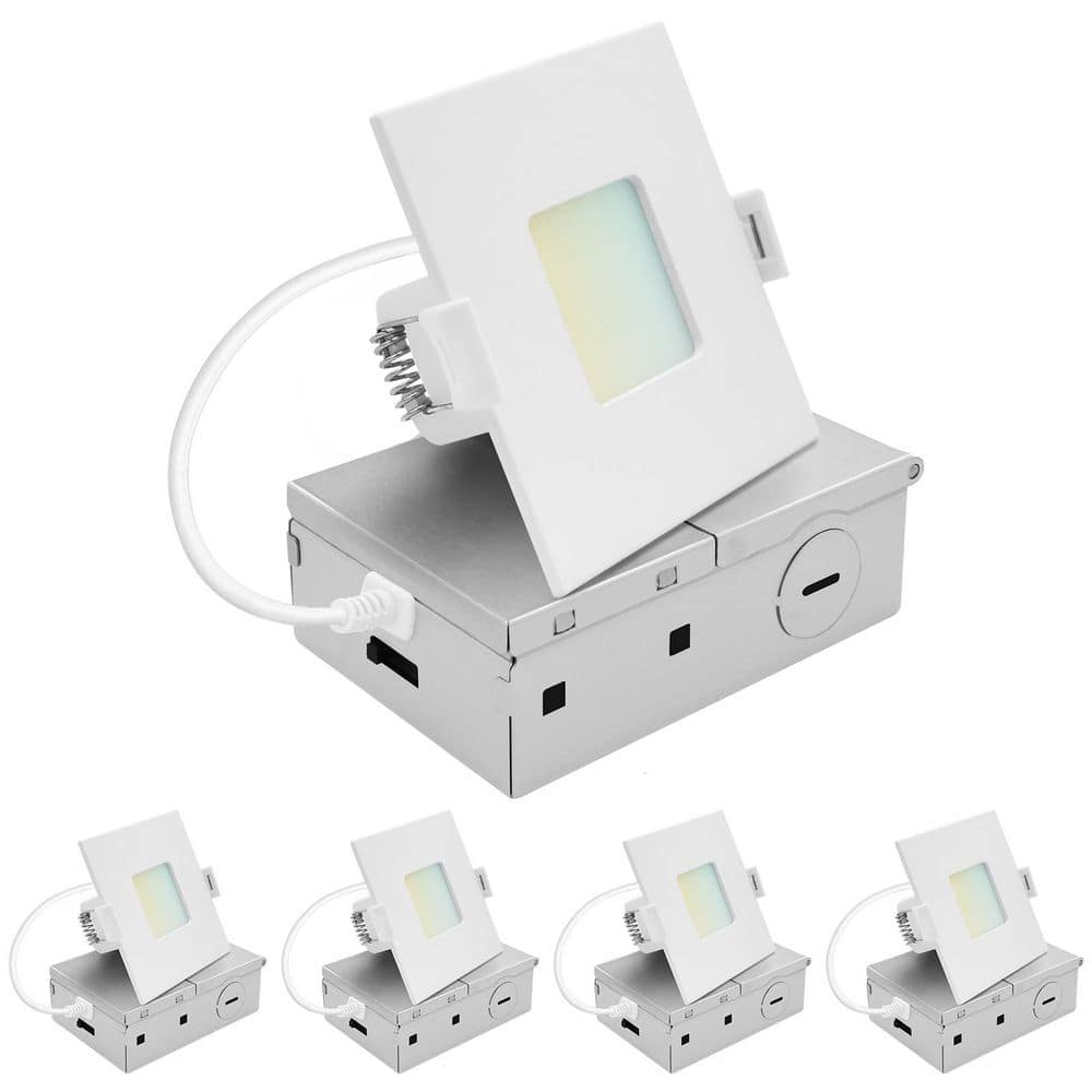 3 In. Integrated LED Square Recessed Light, Mini Panel Light, 5CCT, 660LM, 8W, 100°, Dimmable, ETL Listed 4 Pack price history on PriceWatchPro