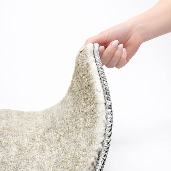 Dream Shag Premium Machine Washable Abstract ADS36 Beige 3 ft. x 5 ft. Area Rug