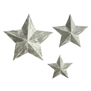 16 in. , 22 in. and 28 in. Farmhouse Stars Wall Decoration (Set of 3)