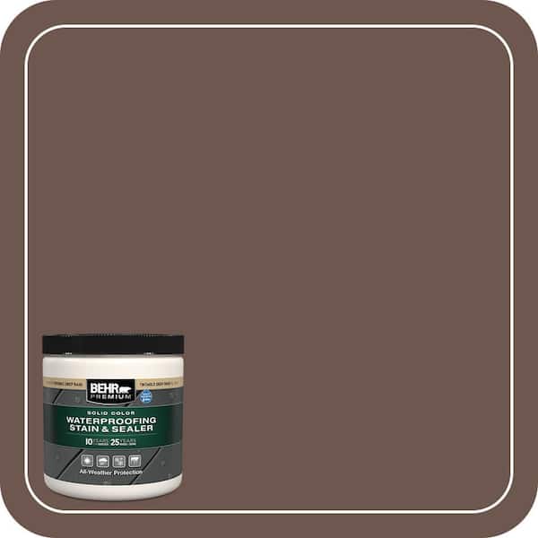 8 oz. #N170-6 Natural Bark Solid Color Waterproofing Exterior Wood Stain and Sealer Sample